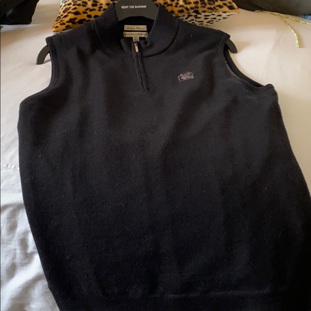 Pullover wool golf vest.